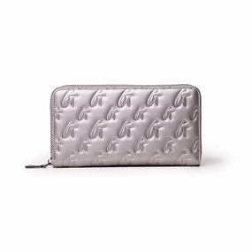 Steal Todays Offer Deal Frenzy Today Jumbo Monogram Wallet - Platinum