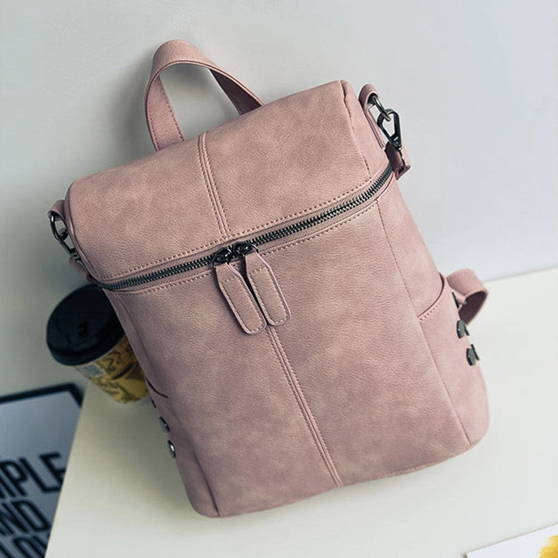Simple Style Backpack Women Pu Leather Shoulder Bag Hot Offer Frenzy