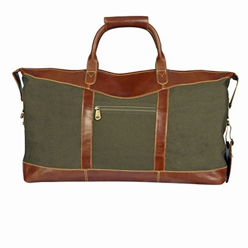 Canyon Outback Pine Canyon 22-Inch Leather And Canvas Duffel Bag, Green, One Size Biggest Savings Now Hot Item Clearance