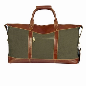 Canyon Outback Pine Canyon 22-Inch Leather And Canvas Duffel Bag, Green, One Size Biggest Savings Now Hot Item Clearance