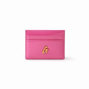 Hot Pick Sale Standard Gold Card Holder - Mirror Hot Pink