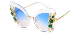 Fashion Metal Frame Cat Eye Diamond Women'S Sunglasses Special Online Offer