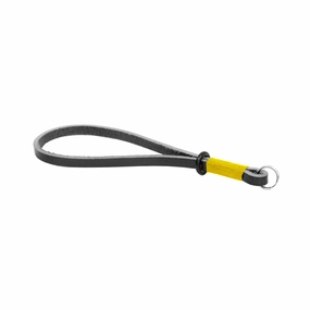 Online Exclusive Deal Price Slash Today Gordy'S Lug-Mount Leather Camera Wrist Strap, Regular - Black/Yellow
