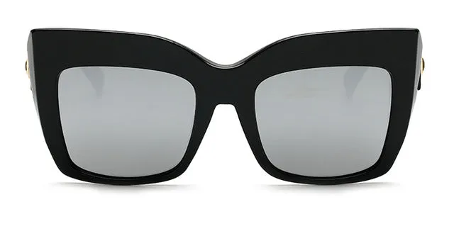 Instant Hot Deal Summer Fashion Women'S Cat Eye Sunglasses - Black,Silver Mirror,Rose Gold,White Gray