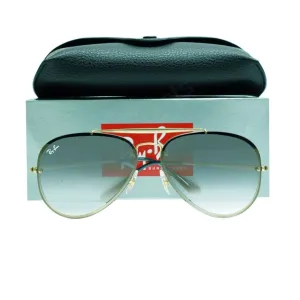 Special Offer Inside Grab the Deal Now Ray-Ban Blaze Aviator Rb3584N 91400S Gold - Blue Lenses (Steel)