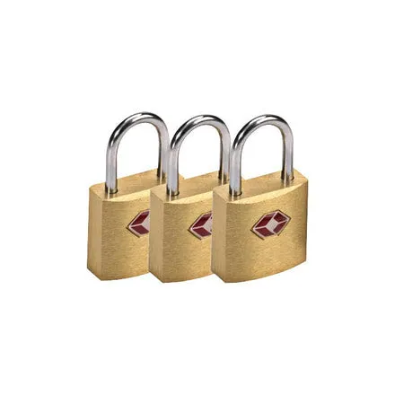 Big Price Drop Clearance Sale Now Tsa12/3 - Mini Brass Padlocks - 3Pack