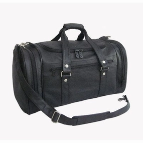 Special Steal Event Grab Your Hot Pick Amerileather 22" Jumbo Duffel Black/Duffel/Leather