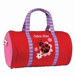 Personalized Quilted Ladybug Duffel Bag, Custom Name Hot Pick Deal