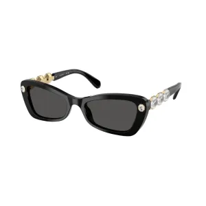 Swarovski Sk6033 100187 WomenS Sunglasses C Black, Dark Grey Lenses Exclusive Holiday Deal