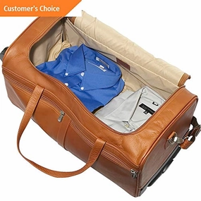 Grab It Fast MustShop Sale Sandover Piel Duffel On Wheels 3 Colors Softside Carry-On New | Model Lggg - 3477 |
