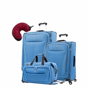 Grab the Deal Now Special Deal Frenzy Travelpro Maxlite 5 | 4-Pc Set | Carry-On Duffel, 25" & 29" Exp. Spinners With Travel Pillow (Azure