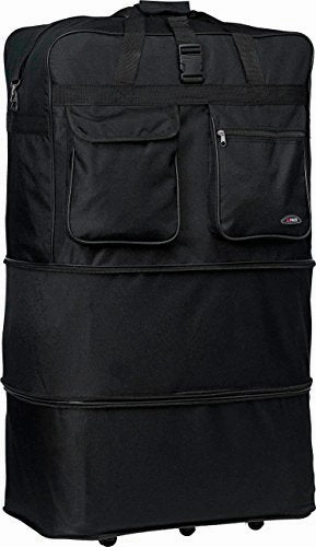 40" Black Large Rolling 6 Wheeled Duffel Bag Spinner Suitcase Duffle Bag Luggage Steal the Deal Now Exclusive Hot Pick