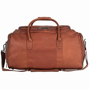 Today Only Steal Kenneth Cole Reaction Colombian Leather 20" Carry Duffel Bag, Cognac, One Size