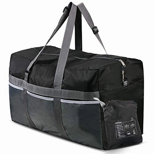 Redcamp 75L Foldable Duffel Bag Large Size Lightweight & Multifunction, 25" Water Resistant Travel Duffle Bag For Men Women, Black Today Only Hot Sale Today Only Special