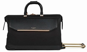 Ted Baker Womens Albany Softside Large Wheeled Trolley Duffel (One Size, Black) Trending Now Offer Hot Deal Alert