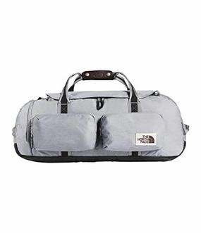 The North Face Unisex Berkeley Duffel - Large Mid Grey Light Heather/Tnf Black Heather One Size Today Only Hot Sale Flash Sale Alert