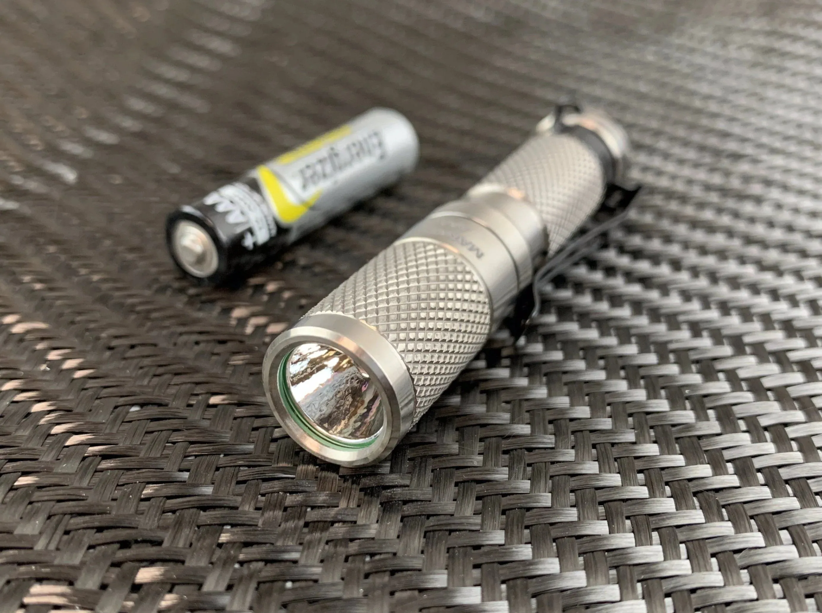 Titanium Aaa Flashlight By Maratac? Rev 5 Hot Price Drop
