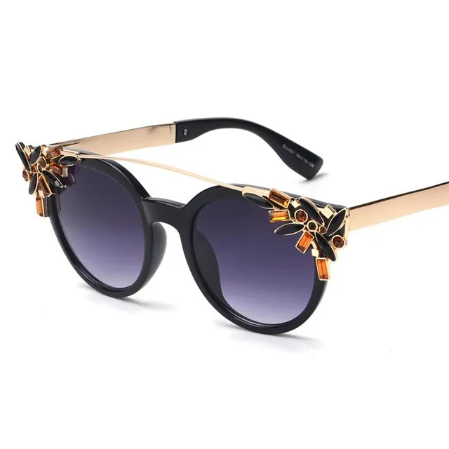 Trending Savings Now Women'S Fashion Summer Sunglasses With Crystal Decoration