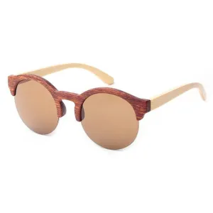 Shop Save Big Bamboo Sunglasses Men'S/Women'S Vintage Half Frame