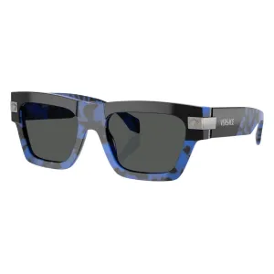 Steal the Deal Now Versace Ve4464 545887 Sunglasses - Havana Blue Frame, Dark Grey Lens