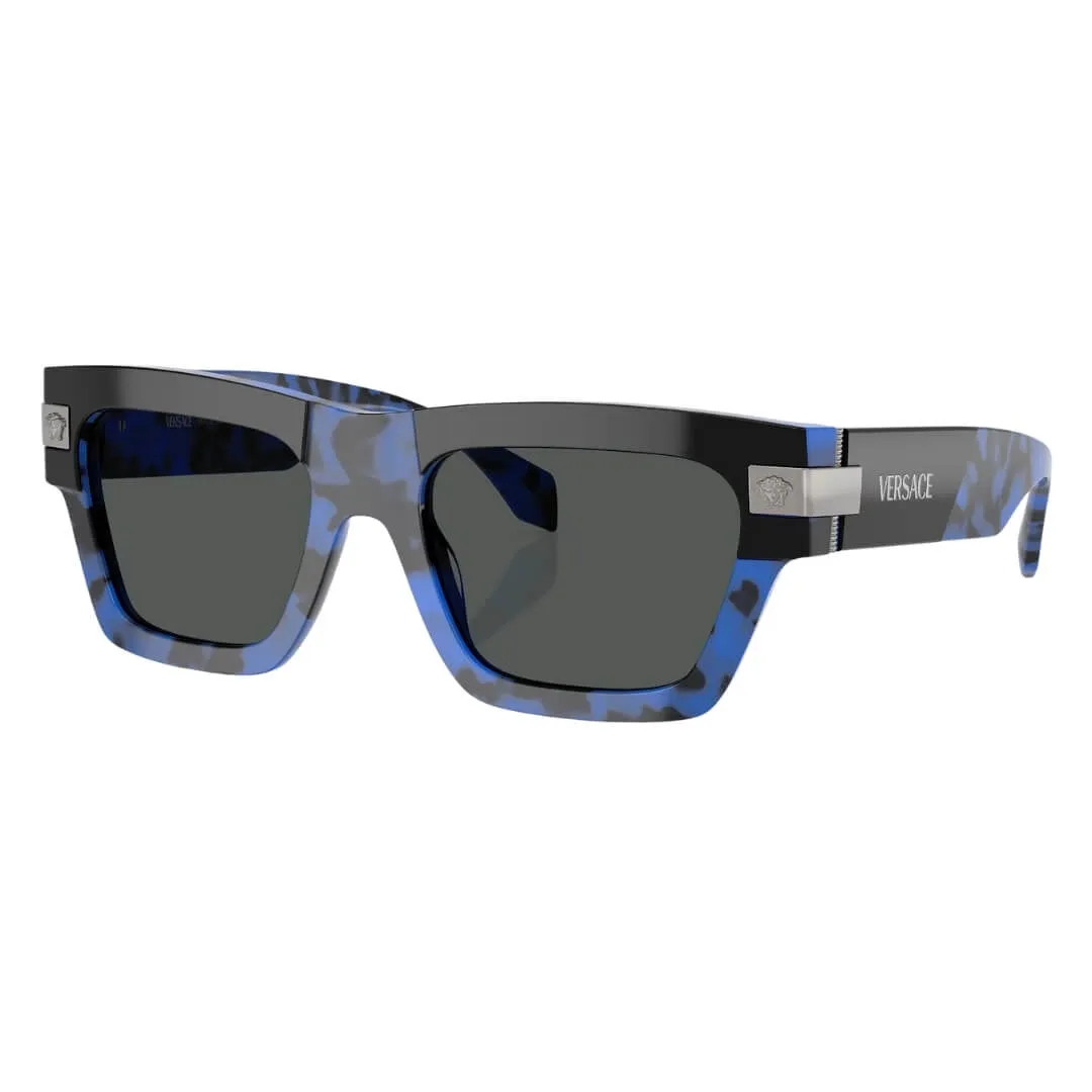 Steal the Deal Now Versace Ve4464 545887 Sunglasses - Havana Blue Frame, Dark Grey Lens