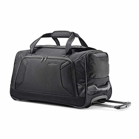 American Tourister 22 Whld Duffle Rolling Duffel, Black, One Size Instant Discount