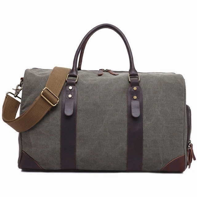 2018 Vintage Waxed Canvas Men Travel Duffel Large Capacity Waterproof Travel Bags Carry On Instant Deal Today Grab It Now