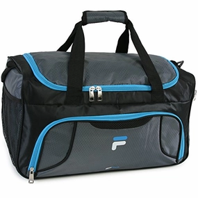 Fila Racer Sm Travel Gym Sport Duffel Bag, Grey/Blue Hot Deal Alert