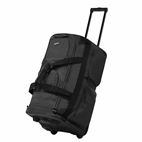 Shop Grab Offer Mega Discount Today Olympia Luggage 22" 8 Pocket Rolling Duffel Bag (Charcoal Gray W/ Black - Exclusive Color)