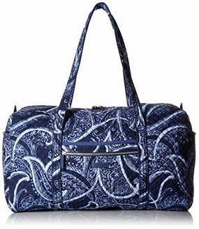 Flash Offer Today Vera Bradley Iconic Large Travel Duffel, Signature Cotton, Indio, One Size