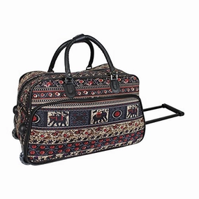 World Traveler 21-Inch Carry-On Rolling Duffel Bag, Elephant, One Size Trending Now Discount