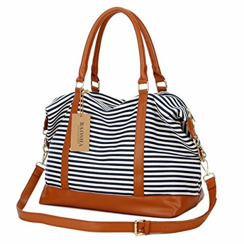 Baosha Hb-28 Ladies Women Canvas Travel Weekender Overnight Carry-On Shoulder Duffel Tote Bag Limited Stock Offer Sweet Deal Today
