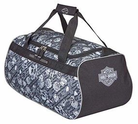Harley-Davidson Gray Tattoo Sports Duffel Bag W/Strap 99418-Gray Tattoo Flash Discount Today Clearance Event Today