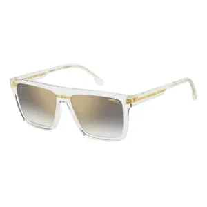 Grab the Deal Now Carrera Victory C 03/S 900/58Fq Unisex Square Sunglasses - Crystal/Grey Gold Mirror