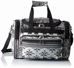 Trending Now Discount World Traveler Value Series Winter 16-Inch Carry Deer Duffel Bag, Black Trim Deer, One Size
