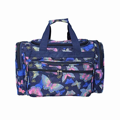 Big Clearance Event Special Deals Online World Traveler Women'S Value Series Blue Moon 19-Inch Duffel Bag, Pink Butterfly, One Size