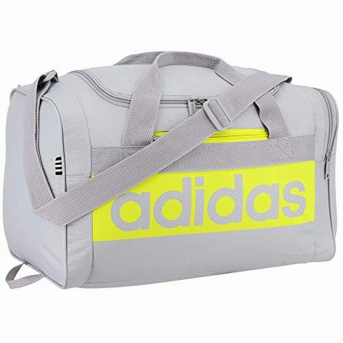 Adidas Court Lite Duffel Bag, Halo Silver/Acid Yellow, One Size Exclusive Holiday Deal Mega Hot Offer