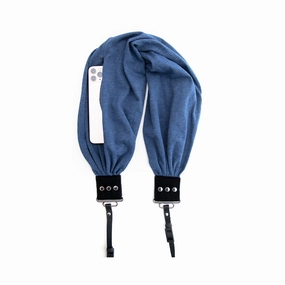 Capturing Couture Pocket Scarf Camera Strap - Blue Denim Trending Now Offer
