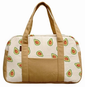 Women'S Avocado Pattern Printed Canvas Duffel Travel Bags Was_19 Online Deal Frenzy