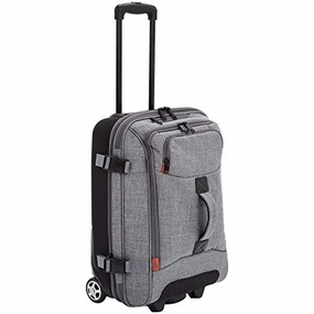 Last Chance Steal Amazon Basics Rolling Travel Duffel Bag Luggage With Wheels, Small, Grey