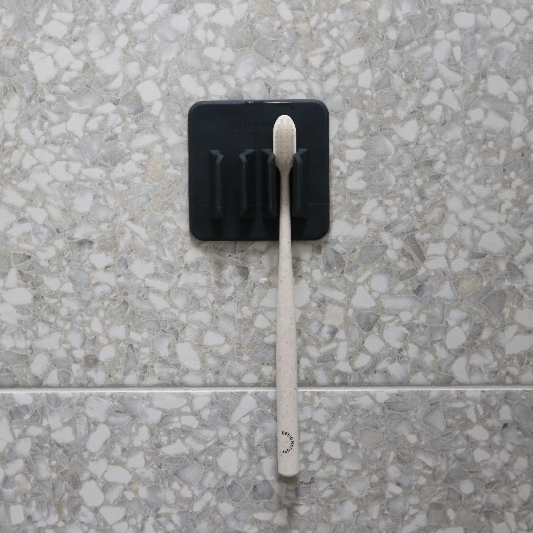 TOOLETRIES The George Toothbrush Rack/Holder, Charcoal