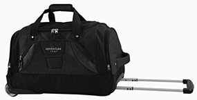 Tprc 21" "Adventure" Rolling Duffel Constructed With Honeycomb Designed Rip-Stop Material Includes Dual Side Pockets And Front Accessory Pocket, Black Color Option Today Only Steal
