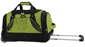 Dont Wait Save Tprc 21" "Adventure" Rolling Duffel Constructed With Honeycomb Designed Rip-Stop Material Includes Dual Side Pockets And Front Accessory Pocket, Green Color Option