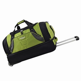Trendy Picks Today Tprc 30" Durable Rip-Stop Nylon Rolling Luggage Duffel Bag, 30 Inch, Green
