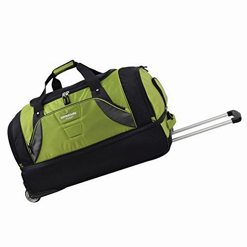 Trendy Picks Today Tprc 30" Durable Rip-Stop Nylon Rolling Luggage Duffel Bag, 30 Inch, Green