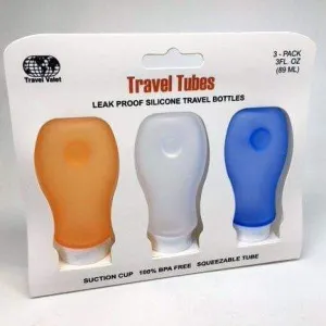 Travel Tubes - Leak Proof Silicone Travel Bottles - 3 Pack | 3Fl Oz. Bottles Limited Time Sale Biggest Savings Now