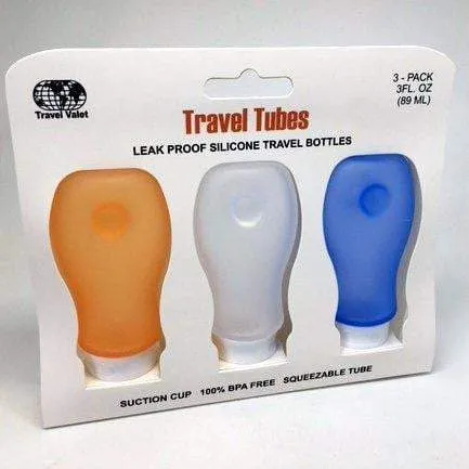 Travel Tubes - Leak Proof Silicone Travel Bottles - 3 Pack | 3Fl Oz. Bottles Limited Time Sale Biggest Savings Now