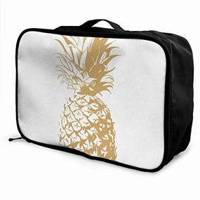 Travel Bags Summer Fruit Pineapple Portable Duffel Trolley Handle Luggage Bag Shop Grab Now Weekend Sale Special