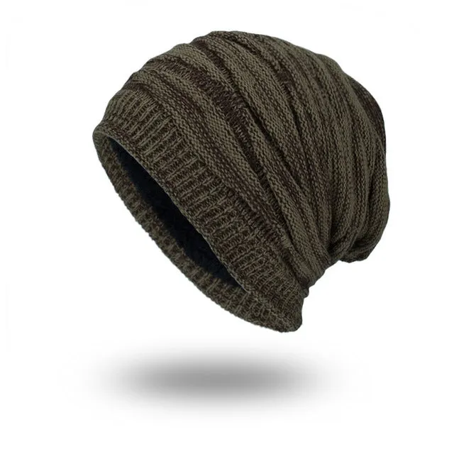 Men'S Fashion Knitted Winter Beanies - Black,Grey,Khaki,Navy,Burgundy Shop Smart Deals
