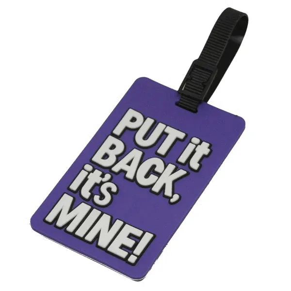 Put It Back, It'S Mine! Luggage Tag Flash Deal Alert Shop Grab Savings